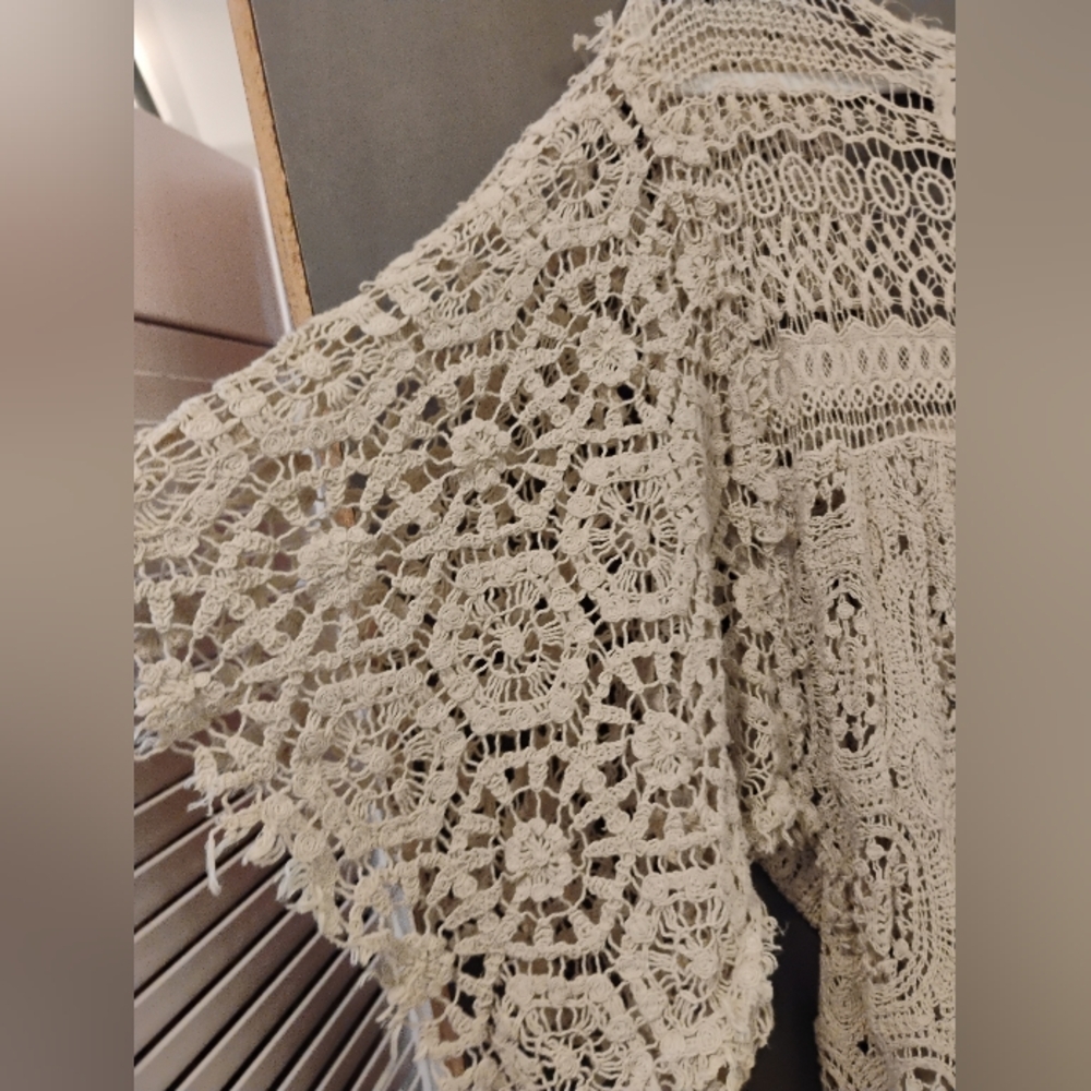 Jaded Gypsy Forever Timeless Crochet Kimono Duster OS NWT - Picture 11 of 15